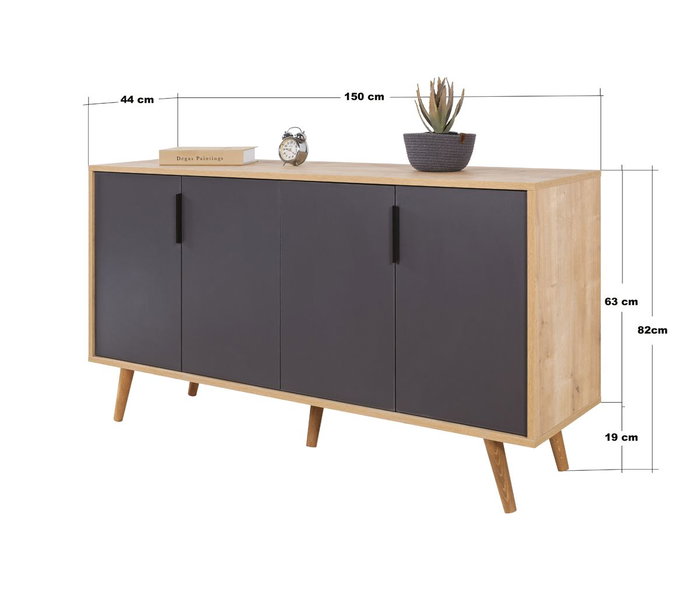 Hanah Home Sırma 4516 Roble Zafiro y Antracita Hanah Home Sırma 4516 Roble Zafiro y Antracita